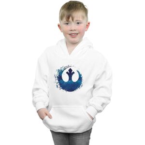 Disney Boy's Star Wars The Rise Of Skywalker Resistance Symbol Wave Hoodie in White Size: 7-8 Years White 7-8 Years Disney Boy's Star Wars The Rise Of Skywalker Resistance Symbol Wave Hoodie in White Size: 7-8 Years White 7-8 Years