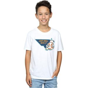 Disney Boy's D-O & BB-8 Just Roll With It T-Shirt in White Size: 9 Years White 9 Years Disney Boy's D-O & BB-8 Just Roll With It T-Shirt in White Size: 9 Years White 9 Years