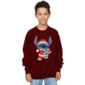 Disney Boy's Lilo & Stitch Stitch Christmas Sweatshirt in Burgundy Size: 7-8 Years Burgundy 7-8 Years Disney Boy's Lilo & Stitch Stitch Christmas Sweatshirt in Burgundy Size: 7-8 Years Burgundy 7-8 Years