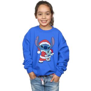 Disney Girl's Lilo & Stitch Stitch Christmas Sweatshirt in Blue Size: 9 Years Blue 9 Years Disney Girl's Lilo & Stitch Stitch Christmas Sweatshirt in Blue Size: 9 Years Blue 9 Years