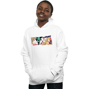 Marvel Boy's Collage Logo Hoodie in White Size: 7-8 Years White 7-8 Years Marvel Boy's Collage Logo Hoodie in White Size: 7-8 Years White 7-8 Years