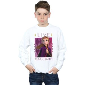 Disney Boy's Frozen 2 Anna Live Your Truth Sweatshirt in White Size: 5-6 Years White 5-6 Years Disney Boy's Frozen 2 Anna Live Your Truth Sweatshirt in White Size: 5-6 Years White 5-6 Years