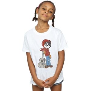 Disney Girl's Coco Miguel With Guitar Cotton T-Shirt in White Size: 5-6 Years White 5-6 Years Disney Girl's Coco Miguel With Guitar Cotton T-Shirt in White Size: 5-6 Years White 5-6 Years