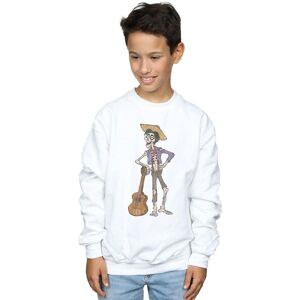 Disney Boy's Coco Hector With Guitar Sweatshirt in White Size: 12-13 Years White 12-13 Years Disney Boy's Coco Hector With Guitar Sweatshirt in White Size: 12-13 Years White 12-13 Years