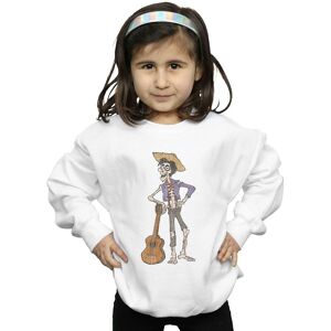 Disney Girl's Coco Hector With Guitar Sweatshirt in White Size: 9 Years White 9 Years Disney Girl's Coco Hector With Guitar Sweatshirt in White Size: 9 Years White 9 Years
