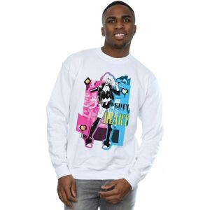 DC Comics Men's Harley Quinn Rebel Heart Sweatshirt in White Size: Large White L DC Comics Men's Harley Quinn Rebel Heart Sweatshirt in White Size: Large White L
