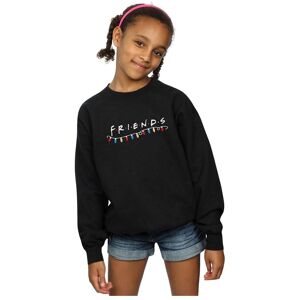 Friends Girl's Christmas Lights Sweatshirt in Black Size: 7-8 Years Black 7-8 Years Friends Girl's Christmas Lights Sweatshirt in Black Size: 7-8 Years Black 7-8 Years