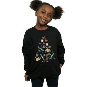 Friends Girl's Christmas Tree Sweatshirt in Black Size: 7-8 Years Black 7-8 Years Friends Girl's Christmas Tree Sweatshirt in Black Size: 7-8 Years Black 7-8 Years
