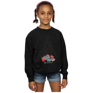 Friends Girl's Christmas Tree Lights Sweatshirt in Black Size: 7-8 Years Black 7-8 Years Friends Girl's Christmas Tree Lights Sweatshirt in Black Size: 7-8 Years Black 7-8 Years