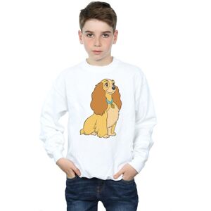 Disney Boy's Lady & The Tramp Lady Spaghetti Heart Sweatshirt in White Size: 12-13 Years White 12-13 Years Disney Boy's Lady & The Tramp Lady Spaghetti Heart Sweatshirt in White Size: 12-13 Years White 12-13 Years