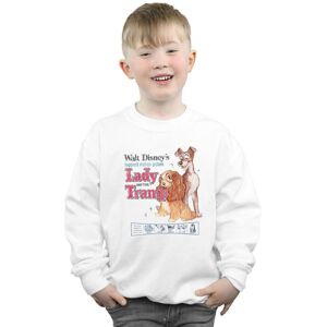 Disney Boy's Lady & The Tramp Distressed Classic Poster Sweatshirt in White Size: 3-4 Years White 3-4 Years Disney Boy's Lady & The Tramp Distressed Classic Poster Sweatshirt in White Size: 3-4 Years White 3-4 Years