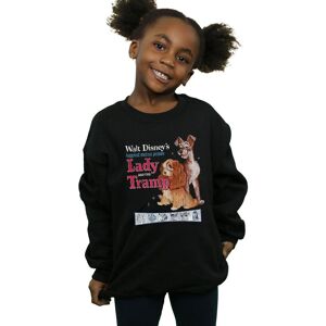 Disney Girl's Lady & The Tramp Distressed Classic Poster Sweatshirt in Black Size: 7-8 Years Black 7-8 Years Disney Girl's Lady & The Tramp Distressed Classic Poster Sweatshirt in Black Size: 7-8 Years Black 7-8 Years