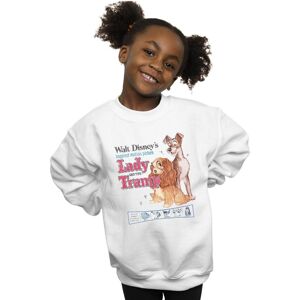 Disney Girl's Lady & The Tramp Distressed Classic Poster Sweatshirt in White Size: 9 Years White 9 Years Disney Girl's Lady & The Tramp Distressed Classic Poster Sweatshirt in White Size: 9 Years White 9 Years
