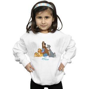 Disney Girl's Lady & The Tramp Classic Group Sweatshirt in White Size: 9 Years White 9 Years Disney Girl's Lady & The Tramp Classic Group Sweatshirt in White Size: 9 Years White 9 Years