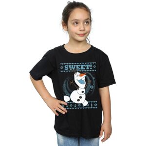 Disney Girl's Frozen Olaf Sweet Christmas Cotton T-Shirt in Black Size: 7-8 Years Black 7-8 Years Disney Girl's Frozen Olaf Sweet Christmas Cotton T-Shirt in Black Size: 7-8 Years Black 7-8 Years