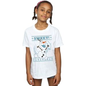 Disney Girl's Frozen Olaf Sweet Christmas Cotton T-Shirt in White Size: 7-8 Years White 7-8 Years Disney Girl's Frozen Olaf Sweet Christmas Cotton T-Shirt in White Size: 7-8 Years White 7-8 Years