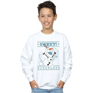 Disney Boy's Frozen Olaf Sweet Christmas Sweatshirt in White Size: 5-6 Years White 5-6 Years Disney Boy's Frozen Olaf Sweet Christmas Sweatshirt in White Size: 5-6 Years White 5-6 Years