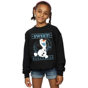Disney Girl's Frozen Olaf Sweet Christmas Sweatshirt in Black Size: 5-6 Years Black 5-6 Years Disney Girl's Frozen Olaf Sweet Christmas Sweatshirt in Black Size: 5-6 Years Black 5-6 Years