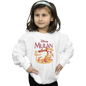 Disney Girl's Mulan Mushu Dragon Fire Sweatshirt in White Size: 7-8 Years White 7-8 Years Disney Girl's Mulan Mushu Dragon Fire Sweatshirt in White Size: 7-8 Years White 7-8 Years