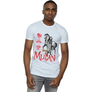 Disney Men's Mulan Movie Horse Pose T-Shirt in White Size: 3XL White 3XL Disney Men's Mulan Movie Horse Pose T-Shirt in White Size: 3XL White 3XL