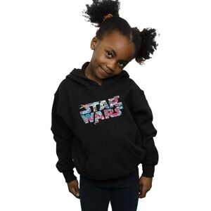 Star Wars Girl's Wavy Ship Logo Hoodie in Black Size: 7-8 Years Black 7-8 Years Star Wars Girl's Wavy Ship Logo Hoodie in Black Size: 7-8 Years Black 7-8 Years
