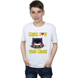 DC Comics Boy's Batgirl Mum I Love You This Much T-Shirt in White Size: 5-6 Years White 5-6 Years DC Comics Boy's Batgirl Mum I Love You This Much T-Shirt in White Size: 5-6 Years White 5-6 Years
