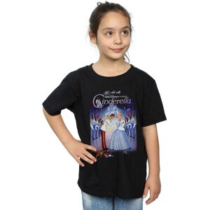 Disney Girl's Cinderella Collage Poster Cotton T-Shirt in Black Size: 7-8 Years Black 7-8 Years Disney Girl's Cinderella Collage Poster Cotton T-Shirt in Black Size: 7-8 Years Black 7-8 Years