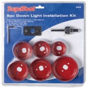 SupaTool Down Light Installation Kit (9 Piece Set) in Red Red SupaTool Down Light Installation Kit (9 Piece Set) in Red Red