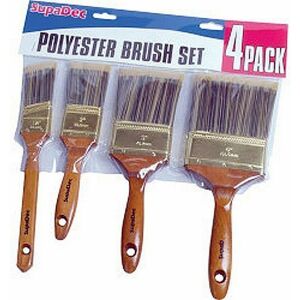 SupaDec Polyester Brush Set (4 Pack) in Brown Brown SupaDec Polyester Brush Set (4 Pack) in Brown Brown