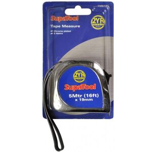 SupaTool Chrome Plated Tape Measure in Silver Silver SupaTool Chrome Plated Tape Measure in Silver Silver