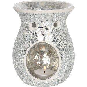 Something Different Crackle-Effect Oil Burner in Silver Size: Large Silver L Something Different Crackle-Effect Oil Burner in Silver Size: Large Silver L