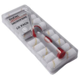 ProDec Short Pile Microfibre Roller & Frame (Pack Of 10) in White White ProDec Short Pile Microfibre Roller & Frame (Pack Of 10) in White White