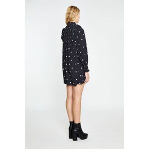 Shnoo Women's Shirred Yoke High Neck Dress in Black Size: 10 Black 10 Shnoo Women's Shirred Yoke High Neck Dress in Black Size: 10 Black 10