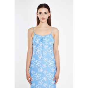 Shnoo Women's Bias Cut Midi Dress with Cami Straps in Baby Blue Size: 10 Baby Blue 10 Shnoo Women's Bias Cut Midi Dress with Cami Straps in Baby Blue Size: 10 Baby Blue 10