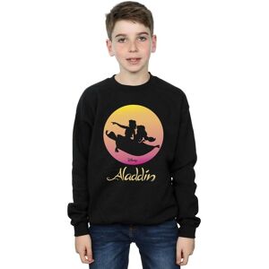 Disney Boy's Aladdin Flying Sunset Sweatshirt in Black Size: 5-6 Years Black 5-6 Years Disney Boy's Aladdin Flying Sunset Sweatshirt in Black Size: 5-6 Years Black 5-6 Years