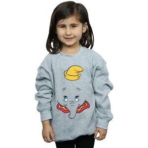 Disney Girl's Dumbo Face Sweatshirt in Grey Size: 12-13 Years Grey 12-13 Years Disney Girl's Dumbo Face Sweatshirt in Grey Size: 12-13 Years Grey 12-13 Years
