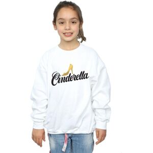 Disney Girl's Cinderella Shoe Logo Sweatshirt in White Size: 3-4 Years White 3-4 Years Disney Girl's Cinderella Shoe Logo Sweatshirt in White Size: 3-4 Years White 3-4 Years