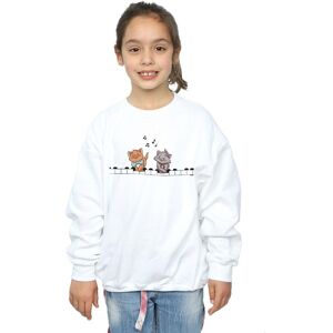 Disney Girl's The Aristocats Piano Players Sweatshirt in White Size: 5-6 Years White 5-6 Years Disney Girl's The Aristocats Piano Players Sweatshirt in White Size: 5-6 Years White 5-6 Years