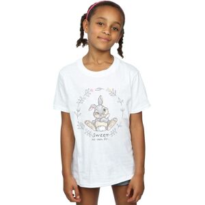 Disney Girl's Bambi Thumper Sweet As Can Be Cotton T-Shirt in White Size: 9 Years White 9 Years Disney Girl's Bambi Thumper Sweet As Can Be Cotton T-Shirt in White Size: 9 Years White 9 Years