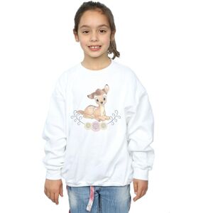 Disney Girl's Bambi Watercolour Sweatshirt in White Size: 7-8 Years White 7-8 Years Disney Girl's Bambi Watercolour Sweatshirt in White Size: 7-8 Years White 7-8 Years