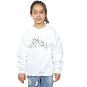 Disney Girl's 101 Dalmatians Watercolour Friends Sweatshirt in White Size: 9 Years White 9 Years Disney Girl's 101 Dalmatians Watercolour Friends Sweatshirt in White Size: 9 Years White 9 Years