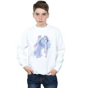 Disney Boy's Frozen 2 Elsa Anna Sisters Sketch Sweatshirt in White Size: 12-13 Years White 12-13 Years Disney Boy's Frozen 2 Elsa Anna Sisters Sketch Sweatshirt in White Size: 12-13 Years White 12-13 Years