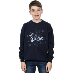 Disney Boy's Frozen 2 Elsa Snowflake Sweatshirt in Navy Size: 12-13 Years Navy 12-13 Years Disney Boy's Frozen 2 Elsa Snowflake Sweatshirt in Navy Size: 12-13 Years Navy 12-13 Years