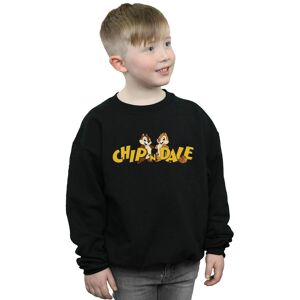 Disney Boy's Chip & Dale Character Logo Sweatshirt in Black Size: 3-4 Years Black 3-4 Years Disney Boy's Chip & Dale Character Logo Sweatshirt in Black Size: 3-4 Years Black 3-4 Years