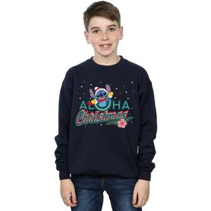 Disney Boy's Lilo & Stitch Aloha Christmas Sweatshirt in Navy Size: 5-6 Years Navy 5-6 Years Disney Boy's Lilo & Stitch Aloha Christmas Sweatshirt in Navy Size: 5-6 Years Navy 5-6 Years