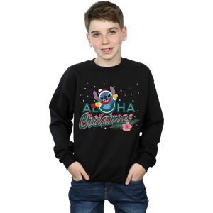 Disney Boy's Lilo & Stitch Aloha Christmas Sweatshirt in Black Size: 5-6 Years Black 5-6 Years Disney Boy's Lilo & Stitch Aloha Christmas Sweatshirt in Black Size: 5-6 Years Black 5-6 Years
