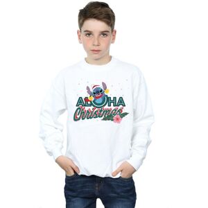 Disney Boy's Lilo & Stitch Aloha Christmas Sweatshirt in White Size: 12-13 Years White 12-13 Years Disney Boy's Lilo & Stitch Aloha Christmas Sweatshirt in White Size: 12-13 Years White 12-13 Years