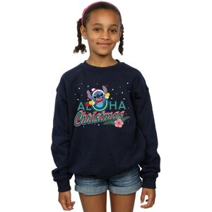 Disney Girl's Lilo & Stitch Aloha Christmas Sweatshirt in Navy Size: 5-6 Years Navy 5-6 Years Disney Girl's Lilo & Stitch Aloha Christmas Sweatshirt in Navy Size: 5-6 Years Navy 5-6 Years