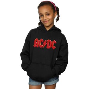 AC/DC Girl's Red Logo Hoodie in Black Size: 7-8 Years Black 7-8 Years AC/DC Girl's Red Logo Hoodie in Black Size: 7-8 Years Black 7-8 Years