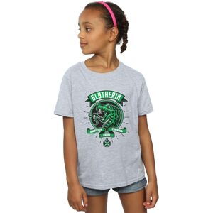 Harry Potter Girl's Slytherin Toon Crest Cotton T-Shirt in Grey Size: 9 Years Grey 9 Years Harry Potter Girl's Slytherin Toon Crest Cotton T-Shirt in Grey Size: 9 Years Grey 9 Years